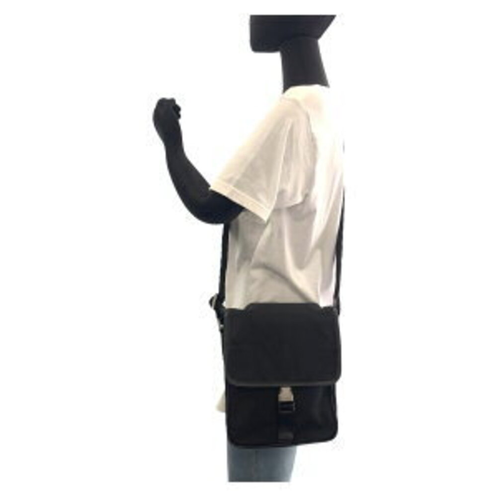 Prada triangular plate shoulder bag black nylon logo Tessuto - Picture 7 of 10